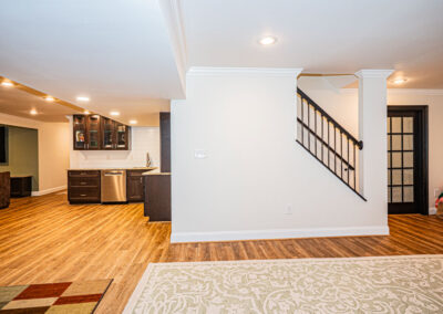 Basement renovation Oakton VA open living space